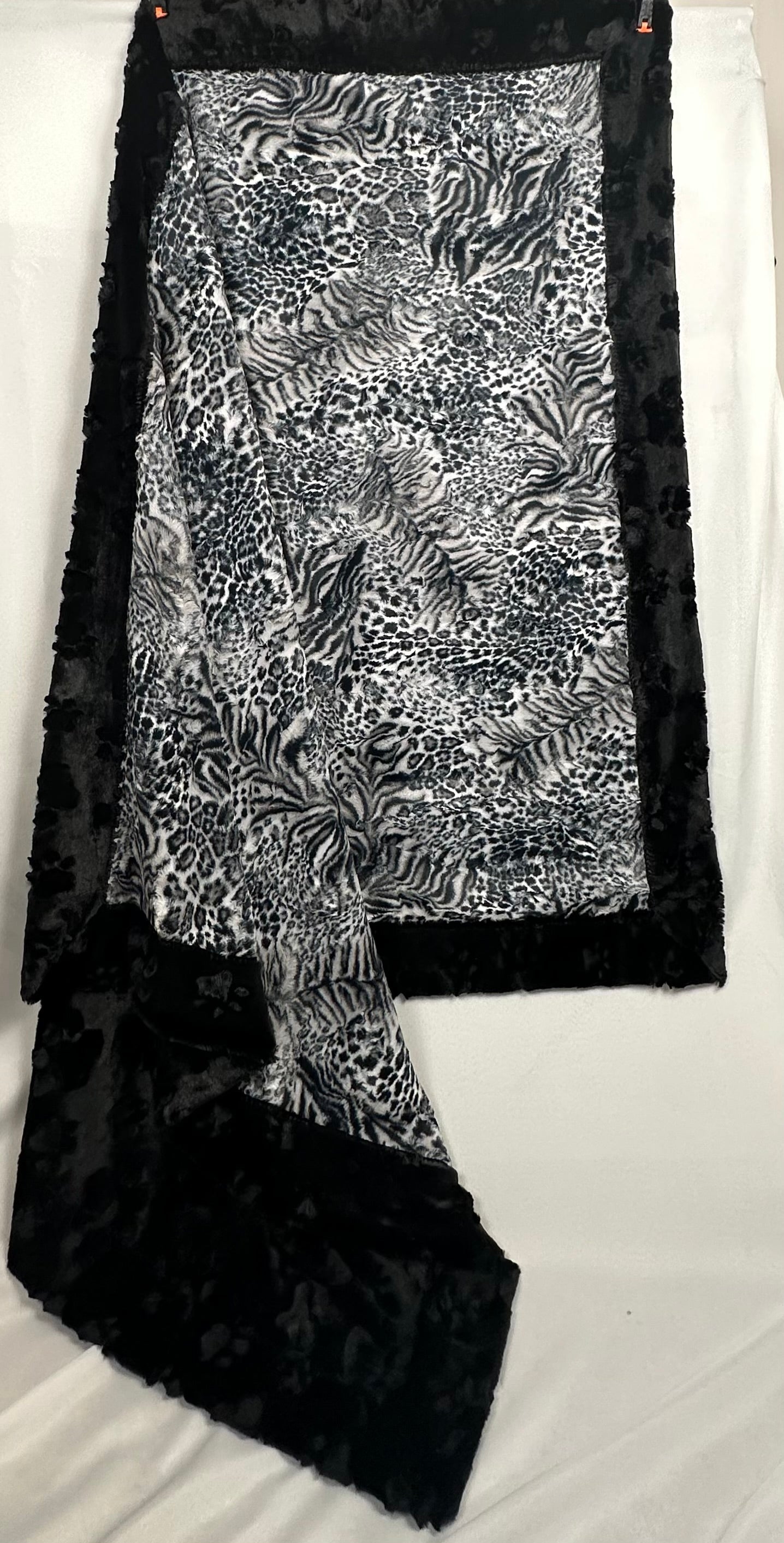 Black Paws Luxe Cuddle Double Minky Blanket - Lush Texture Minky Blanket or Home Decor - 51x73