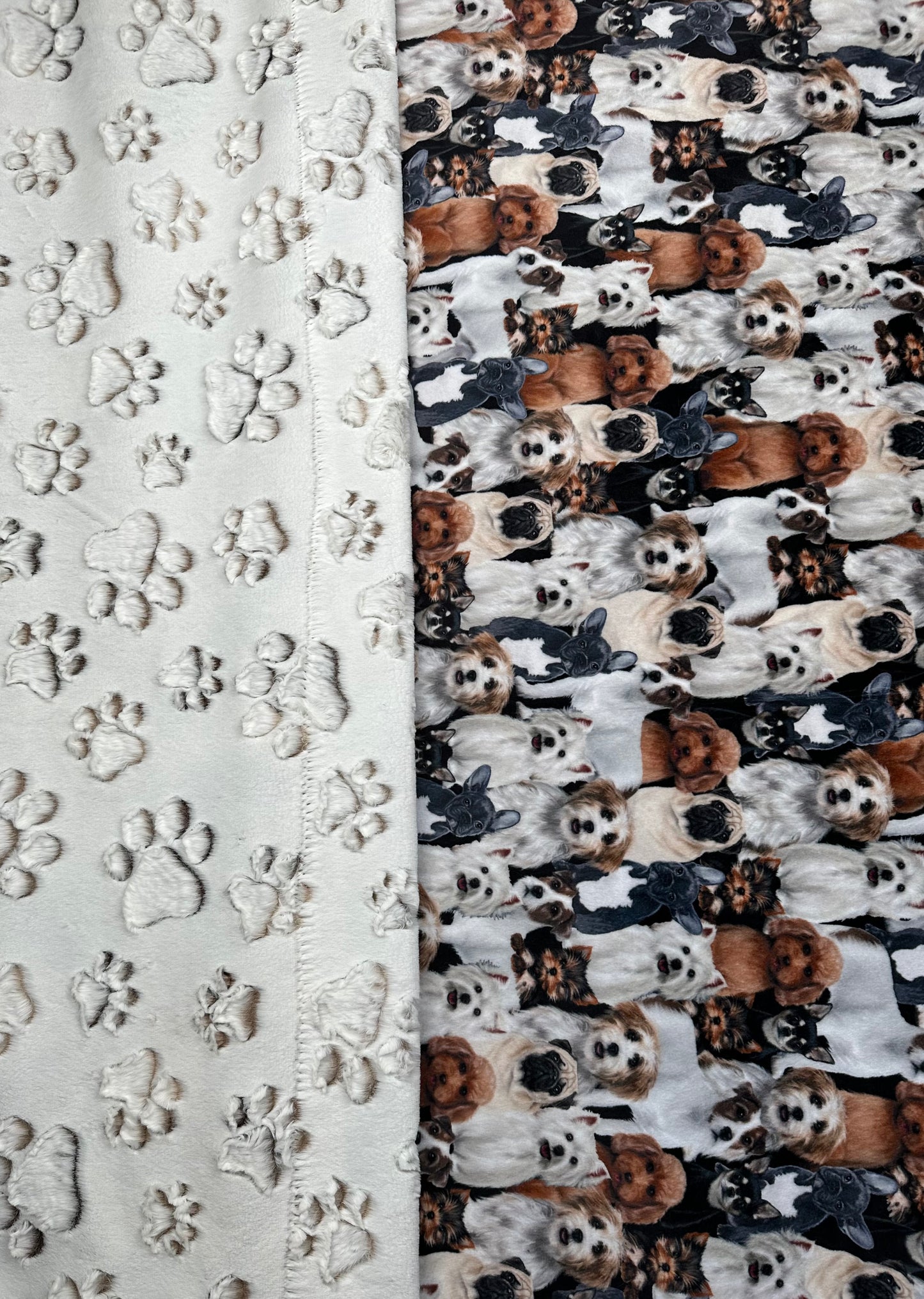 Dogs Pile Beige on Paws Coca Mocha Child or Adult Throw Blanket 38x54 with 13x19 Pillowcase for a 12x18 Size Pillow