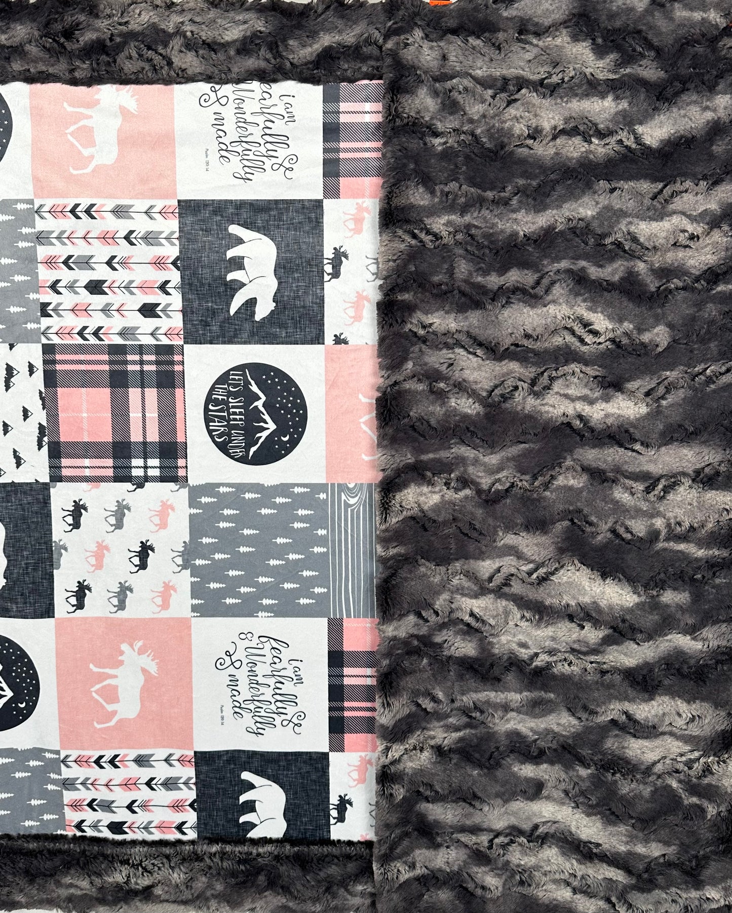 Fearfully and Wonderfully Made on Nine Iron Luxe Toddler/Travel/Child Blanket 40x61 with 13x19 Pillowcase for a 12x18 Size Pillowcase