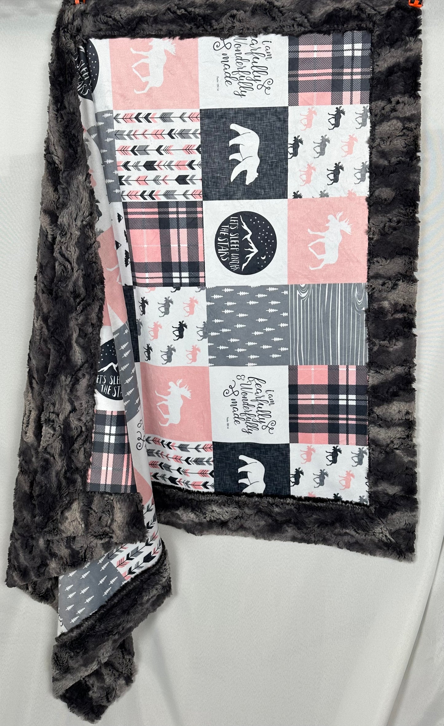 Fearfully and Wonderfully Made on Nine Iron Luxe Toddler/Travel/Child Blanket 40x61 with 13x19 Pillowcase for a 12x18 Size Pillowcase