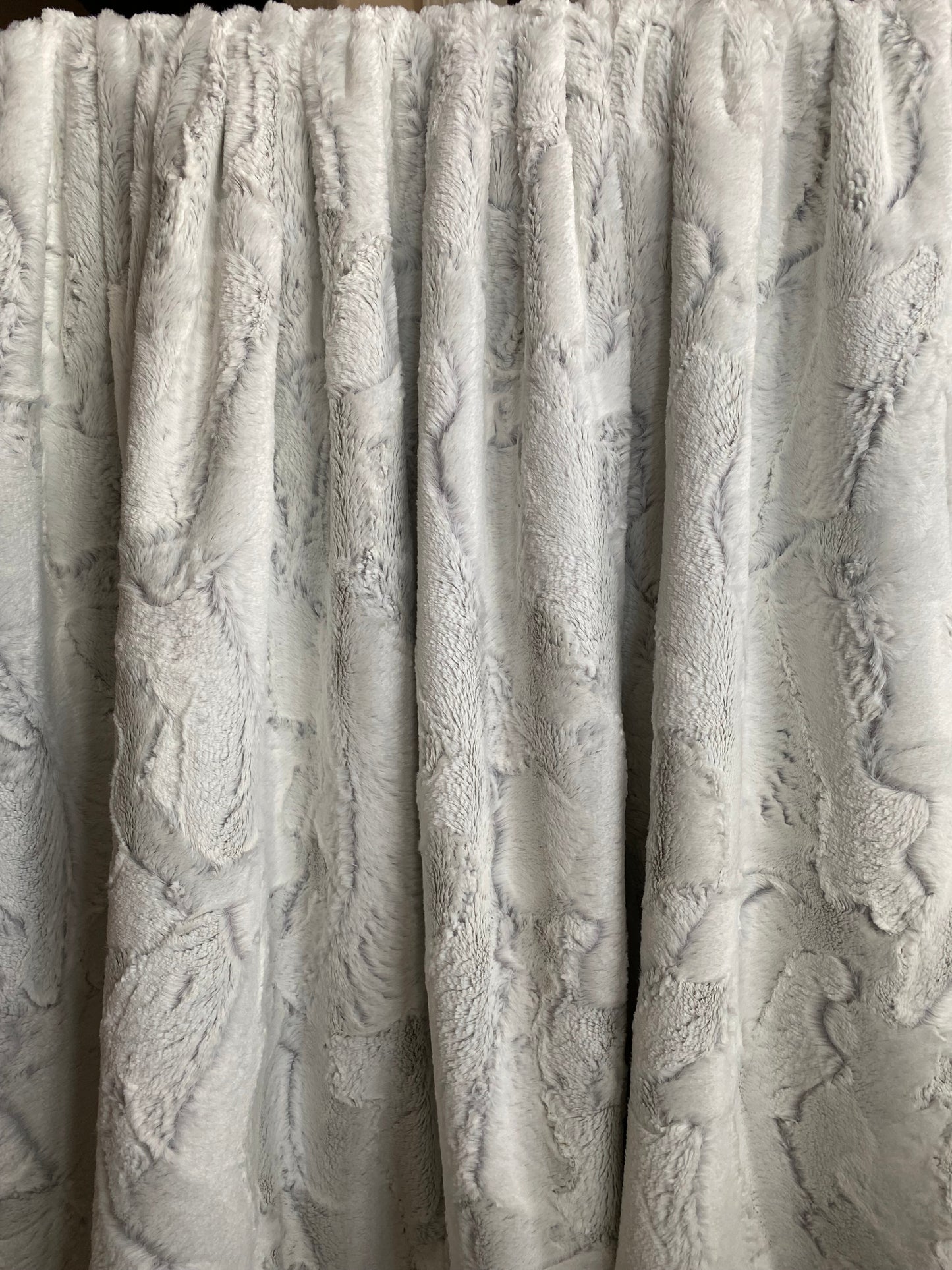 Arctic Fox on Silver Hide Double Minky Blanket - Detailed Craftsmanship - 54x60