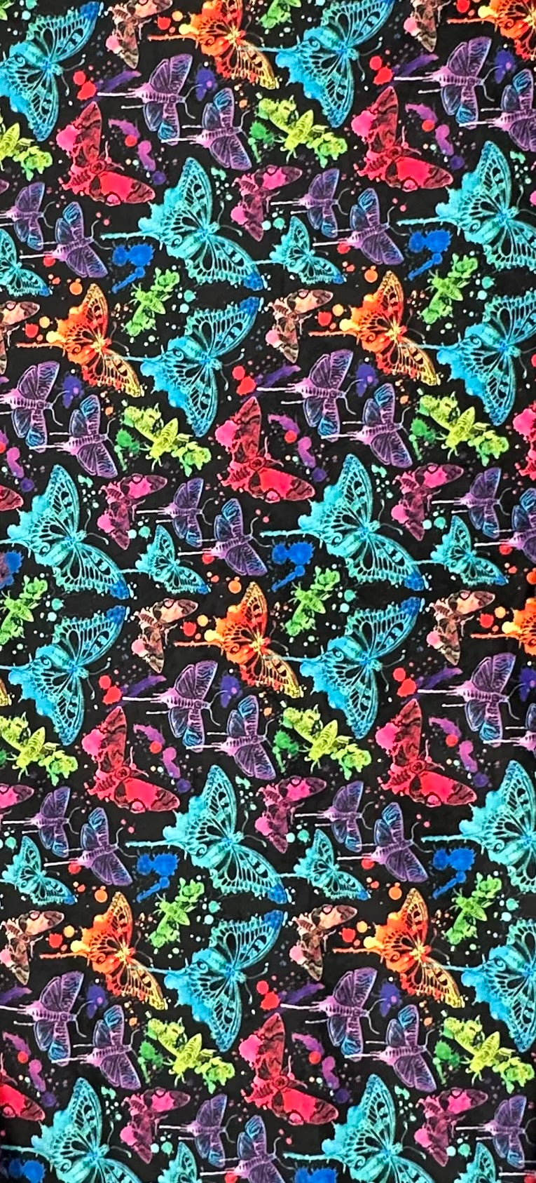 Neon Butterflies on Heather Zebra Dewberry Large Blanket 53x78 Spoonflower Quality