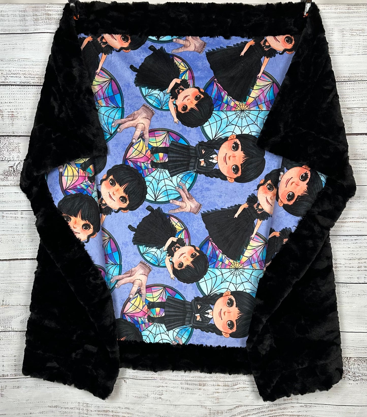 Spooky Girl on Black Tuscany 41x60 Child/Toddler/Baby/Travel Minky Blanket with 13x19 Pillowcase