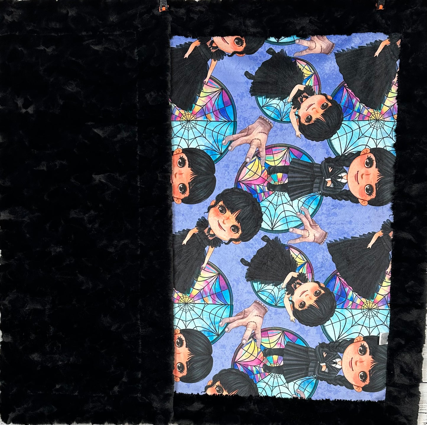 Spooky Girl on Black Tuscany 41x60 Child/Toddler/Baby/Travel Minky Blanket with 13x19 Pillowcase