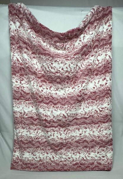 Travel Size Double Minky Blanket - Merlot Snow Owl on Merlot Hide 44x61