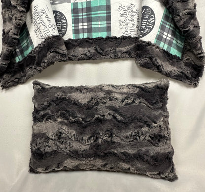 Fearfully & Wonderfully Made on Nine Iron Luxe Large Toddler/Child Blanket 42x60 with a 13x19 Pillowcase for a 12x18 Size Pillow