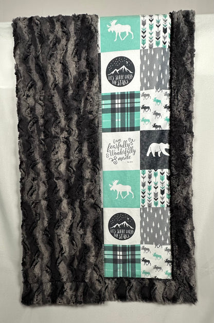 Fearfully & Wonderfully Made on Nine Iron Luxe Large Toddler/Child Blanket 42x60 with a 13x19 Pillowcase for a 12x18 Size Pillow