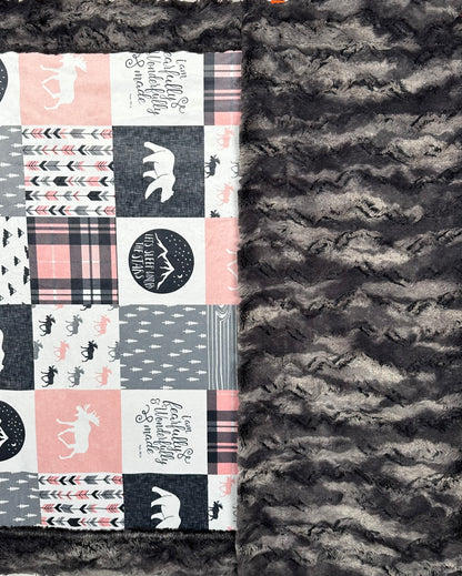 Fearfully and Wonderfully Made on Nine Iron Luxe Toddler/Travel/Child Blanket 40x61 with 13x19 Pillowcase for a 12x18 Size Pillowcase