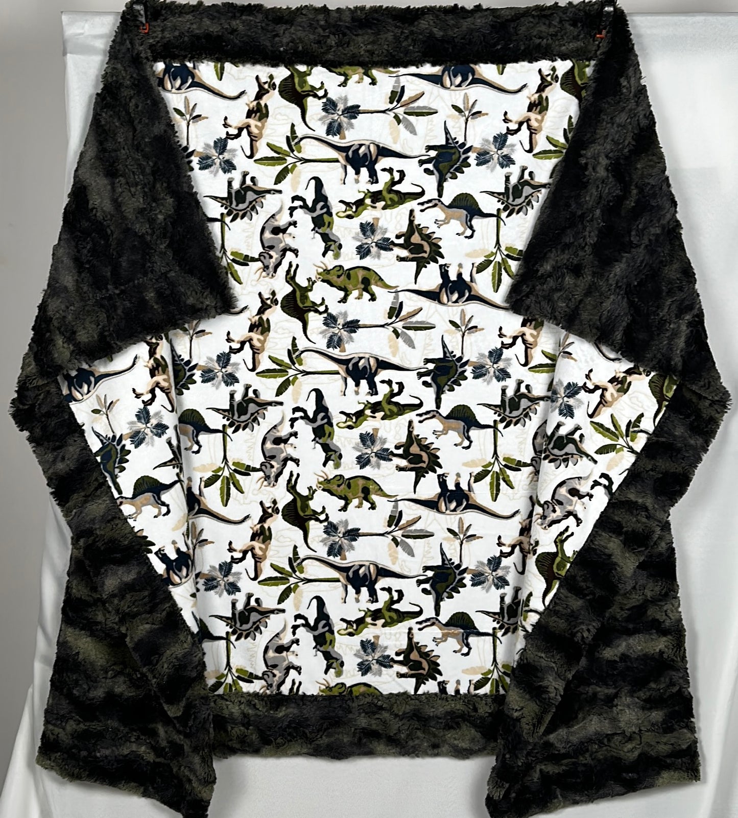 Lost World Dinosaur on Wild Rabbit Crocodile Camo 45x64 Throw/Child Blanket