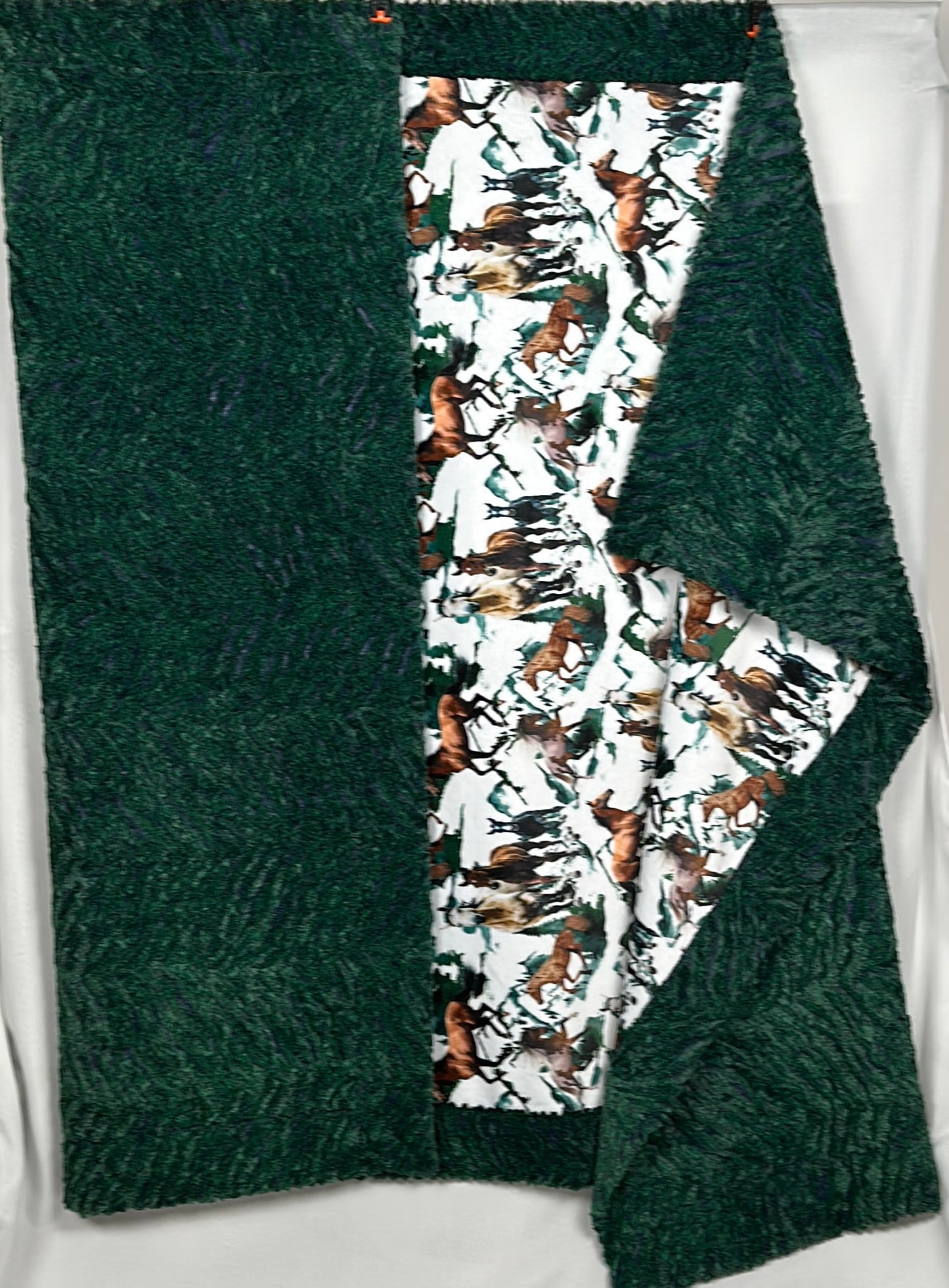 Wild Horses on Everglade Heather Zebra 54x77 Large Blanket