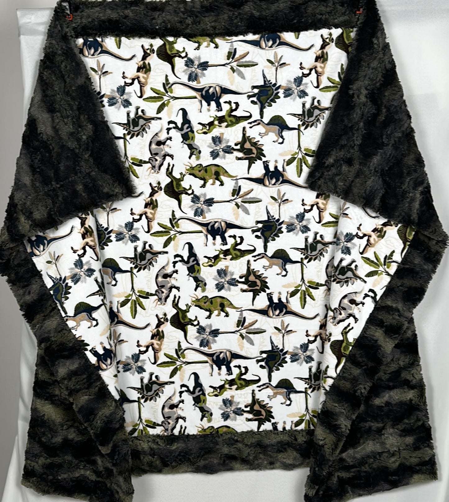 Lost World Dinosaur on Wild Rabbit Crocodile Camo 45x64 Throw/Child Blanket