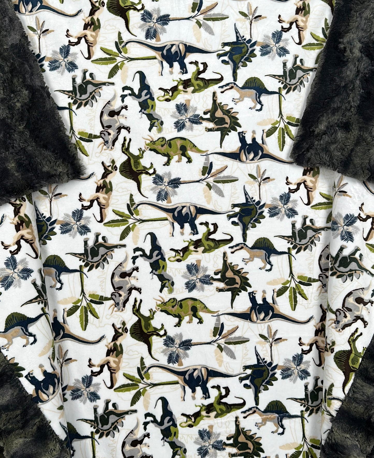 Lost World Dinosaur on Wild Rabbit Crocodile Camo 45x64 Throw/Child Blanket