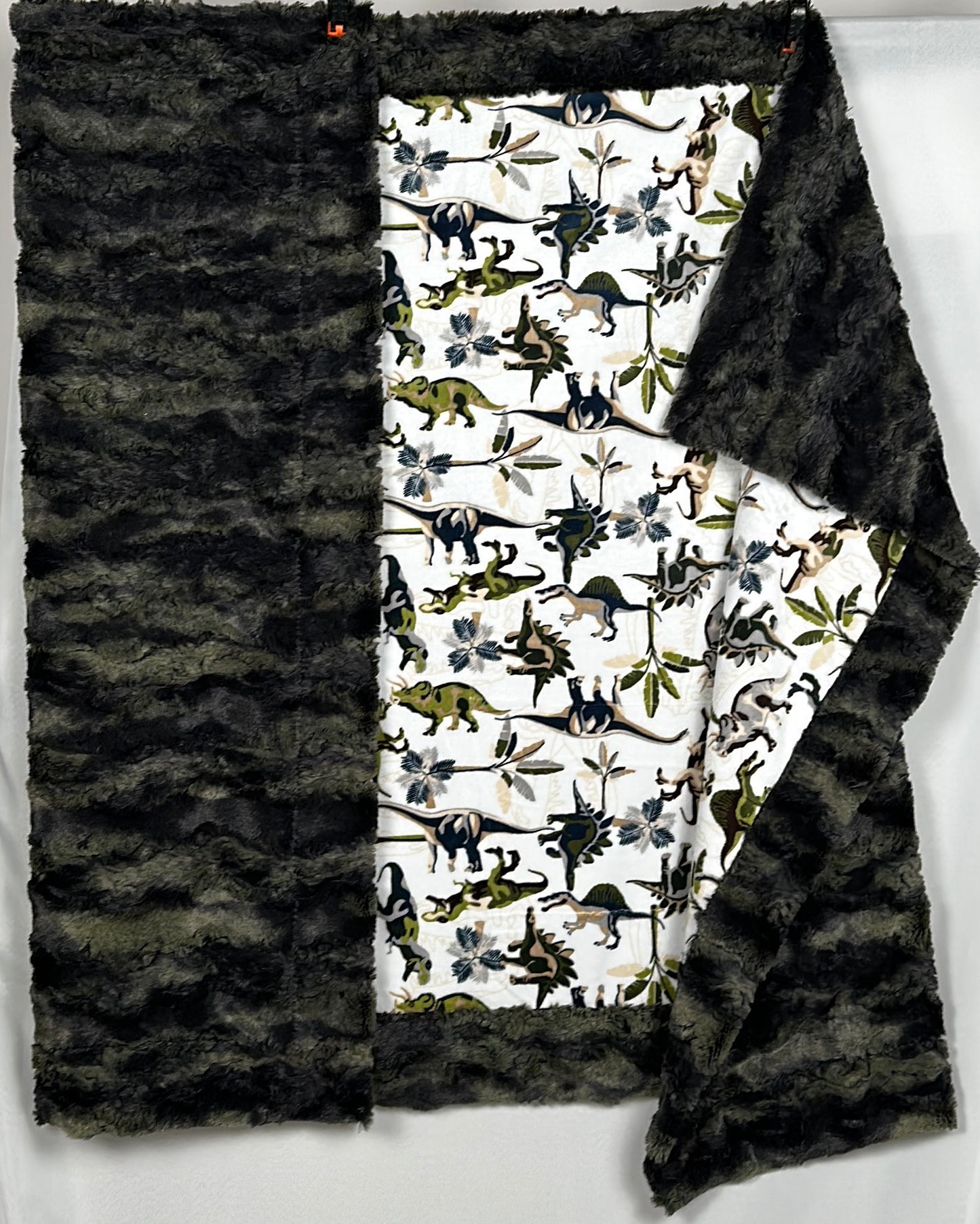 Lost World Dinosaur on Wild Rabbit Crocodile Camo 45x64 Throw/Child Blanket