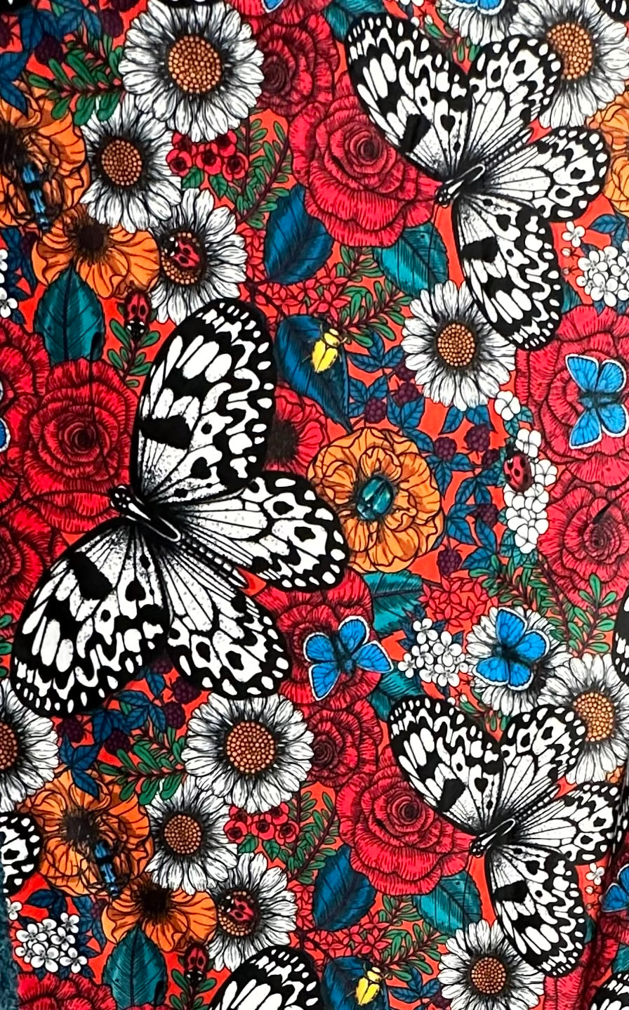 A  Colorful Garden on Aquamarine Zebra 53x77 Large Blanket Spoonflower Quality