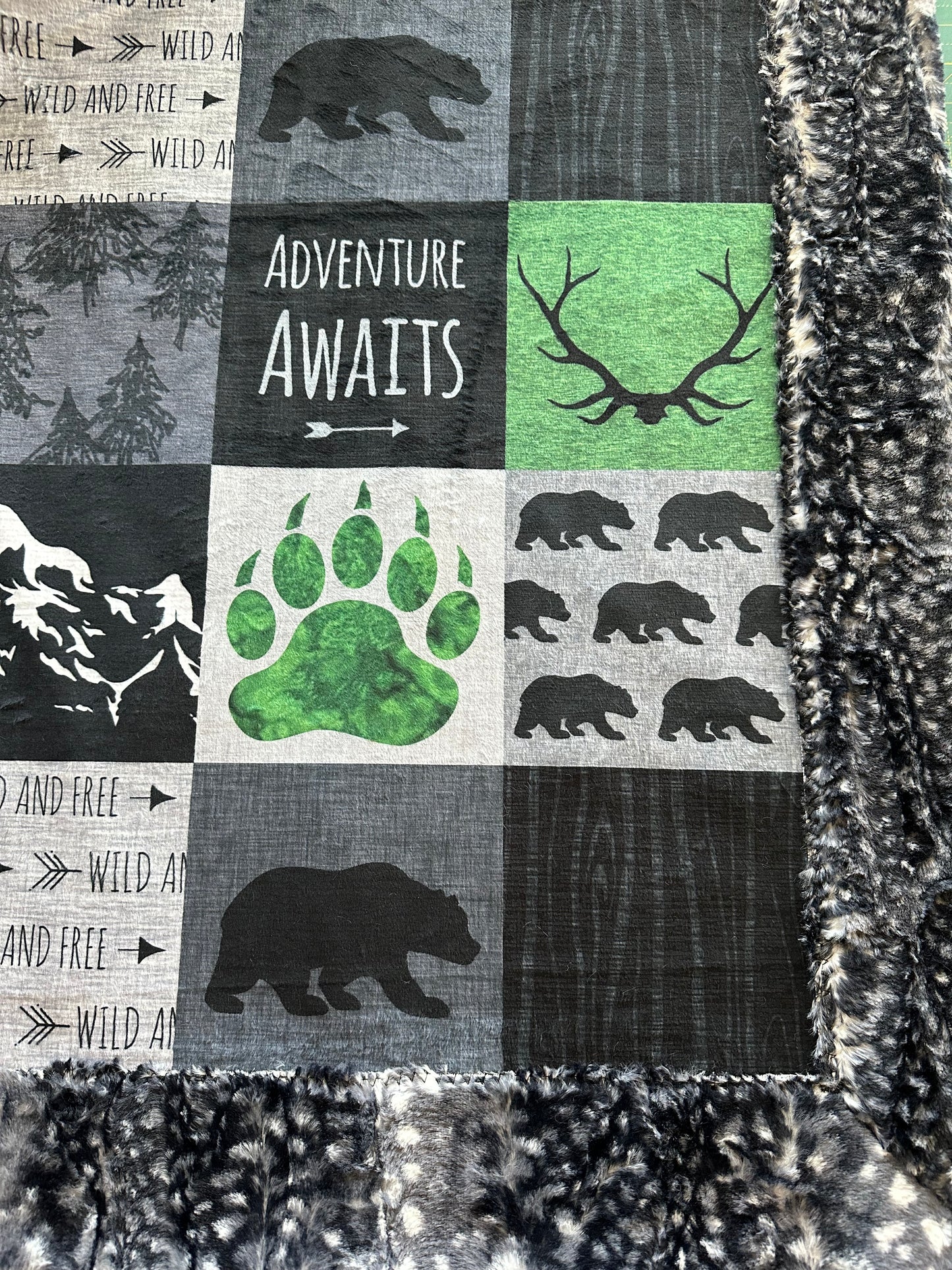 Adventure Awaits on Luxe Cuddle 54x79 Large Blanket
