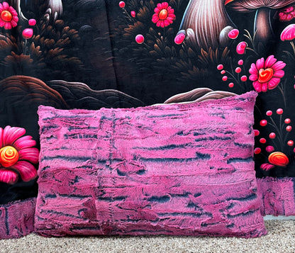Psychedelic Mushrooms on Azalea Luxe 41x60 Toddler/Child/Travel/Crib/Baby  with a 13x19 Pillowcase for a 12x18 Size Pillow