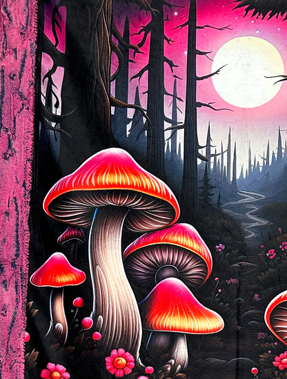 Psychedelic Mushrooms on Azalea Luxe 41x60 Toddler/Child/Travel/Crib/Baby  with a 13x19 Pillowcase for a 12x18 Size Pillow