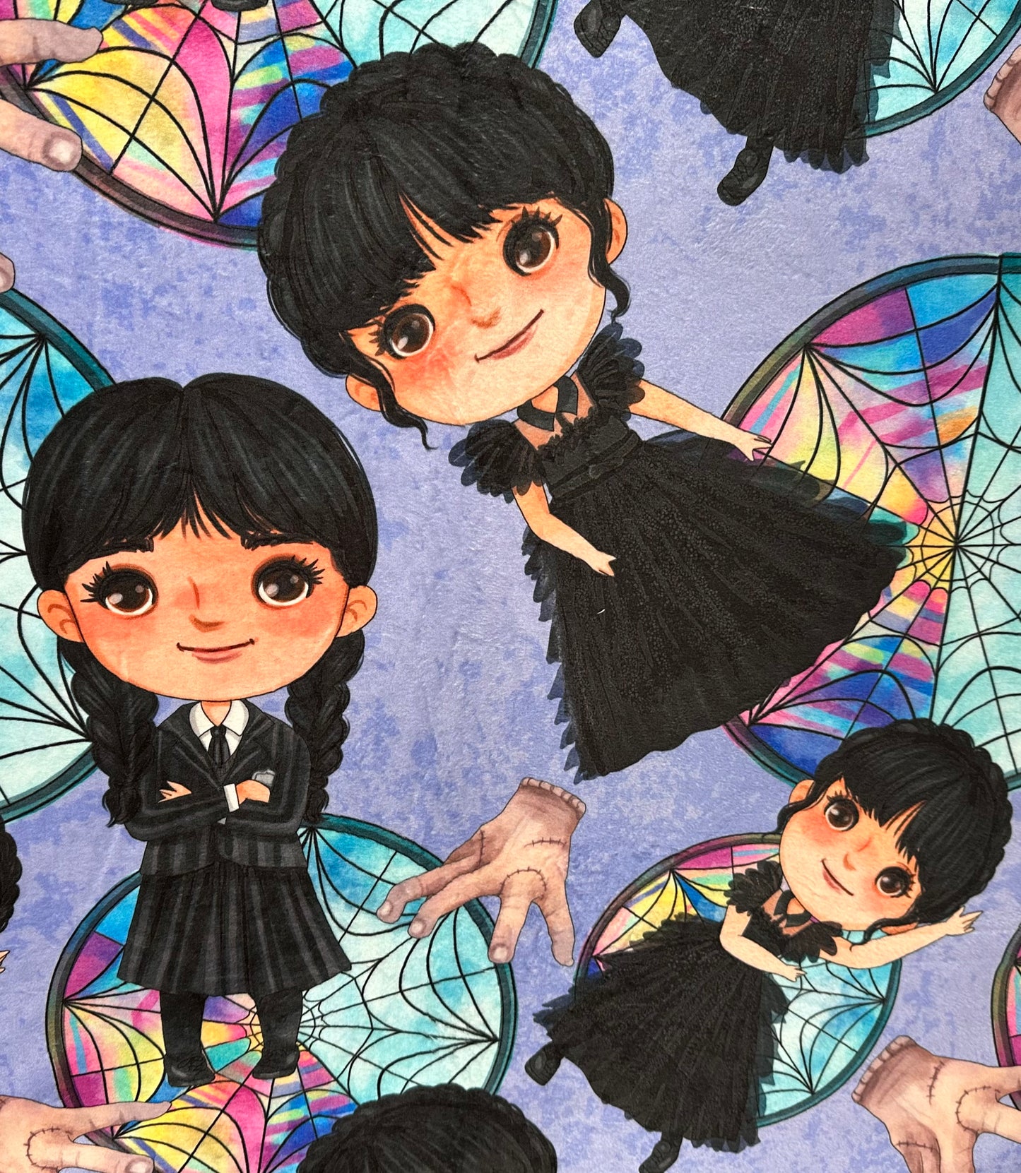 Spooky Girl on Black Tuscany 41x60 Child/Toddler/Baby/Travel Minky Blanket with 13x19 Pillowcase