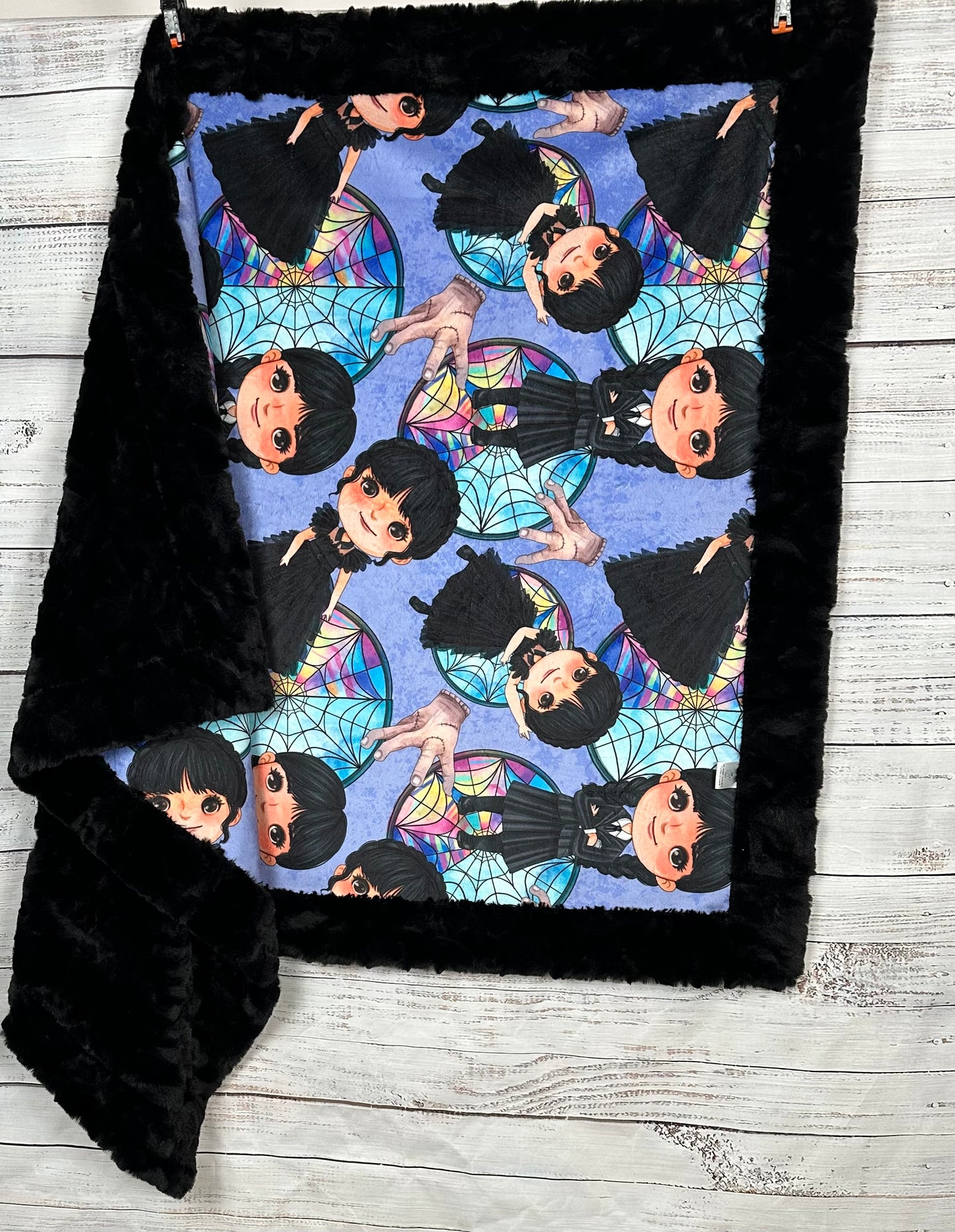 Spooky Girl on Black Tuscany 41x60 Child/Toddler/Baby/Travel Minky Blanket with 13x19 Pillowcase