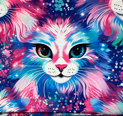 Sparkly Cats on Azalea Luxe Large 55x79 Minky Blanket