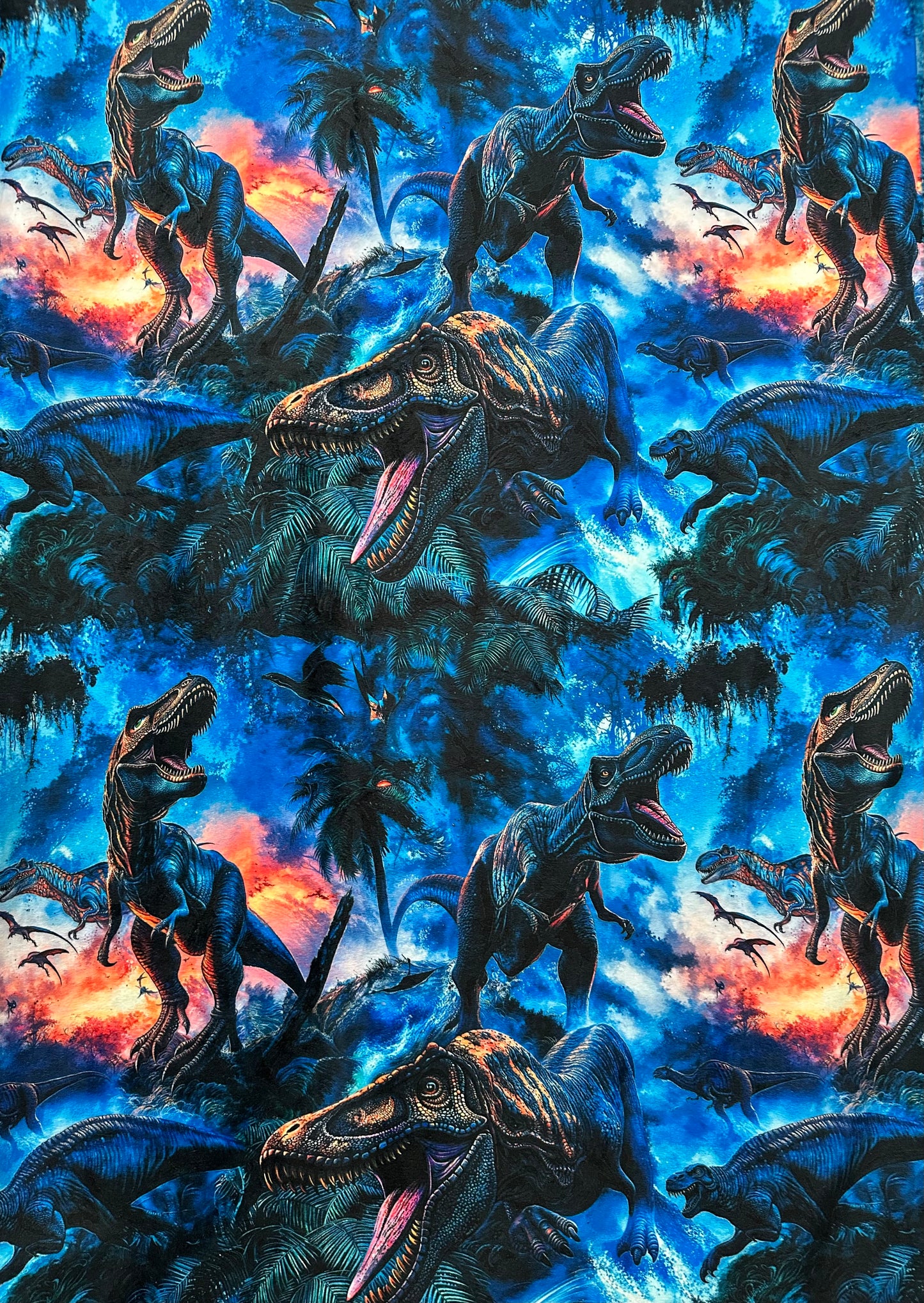 Jaxson's World Watercolor Dinosaur Minky Blanket - 30x40 Inches, Soft, Unique Baby/Toddler Gift