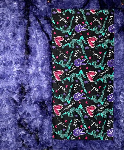 Gymnastics on Purple Luxe Large 55x79 Minky Blanket