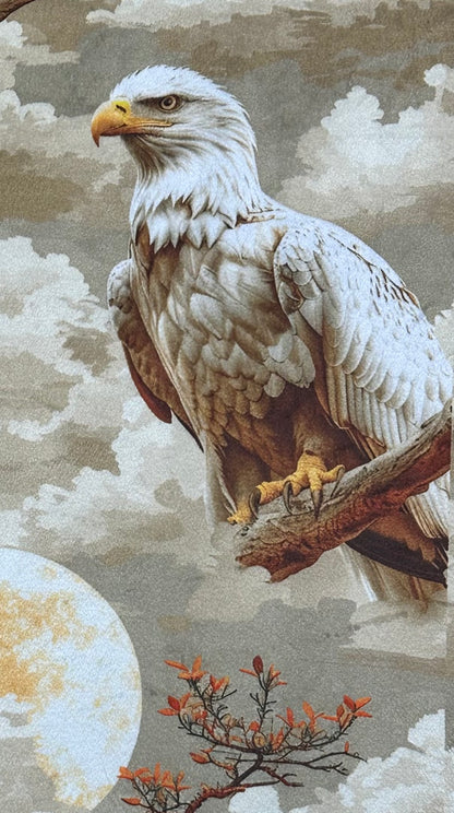 American Bald Eagle on Rusty Copper Luxe Large 57x79 Minky Blanket