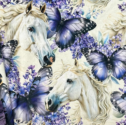 Bougee Western Coquette Horse Floral on Crown Jewel Luxe Large 55x79 Minky Blanket