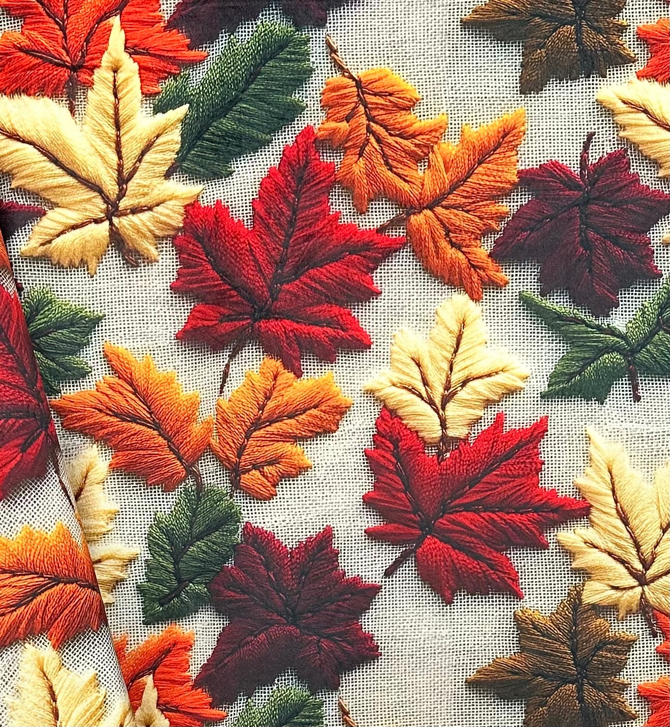 Autumn Leaves on Brown Luxe Large 55x79 Minky Blanket