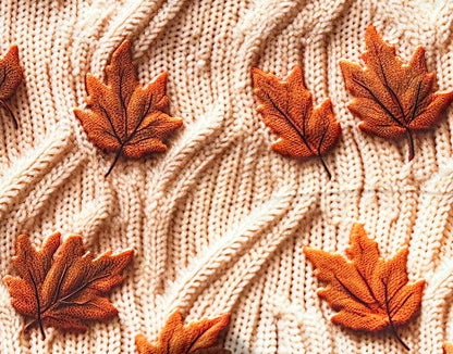 Maple Leaves on Rosewood Luxe Large 55x79 Minky Blanket