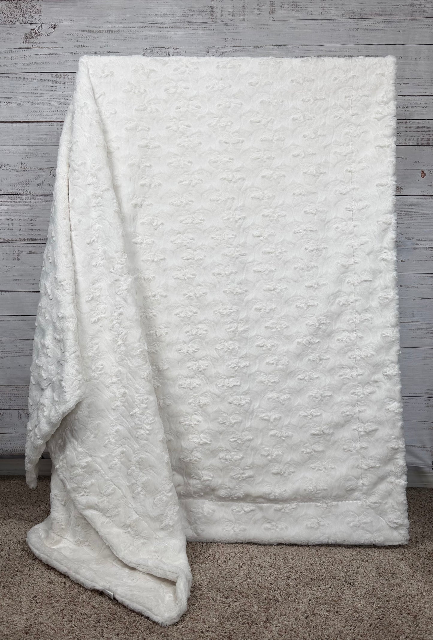 Natural Double Luxe XL 59x86 Large Minky Blanket