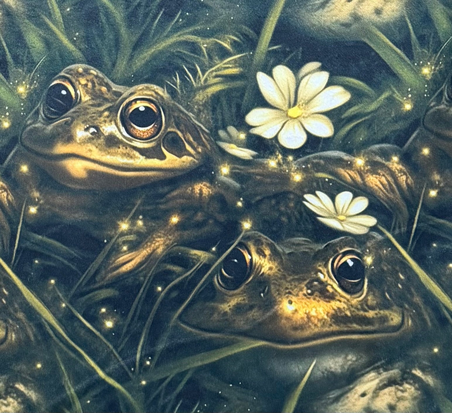 Frogs on Green Luxe Large 55x79 Minky Blanket