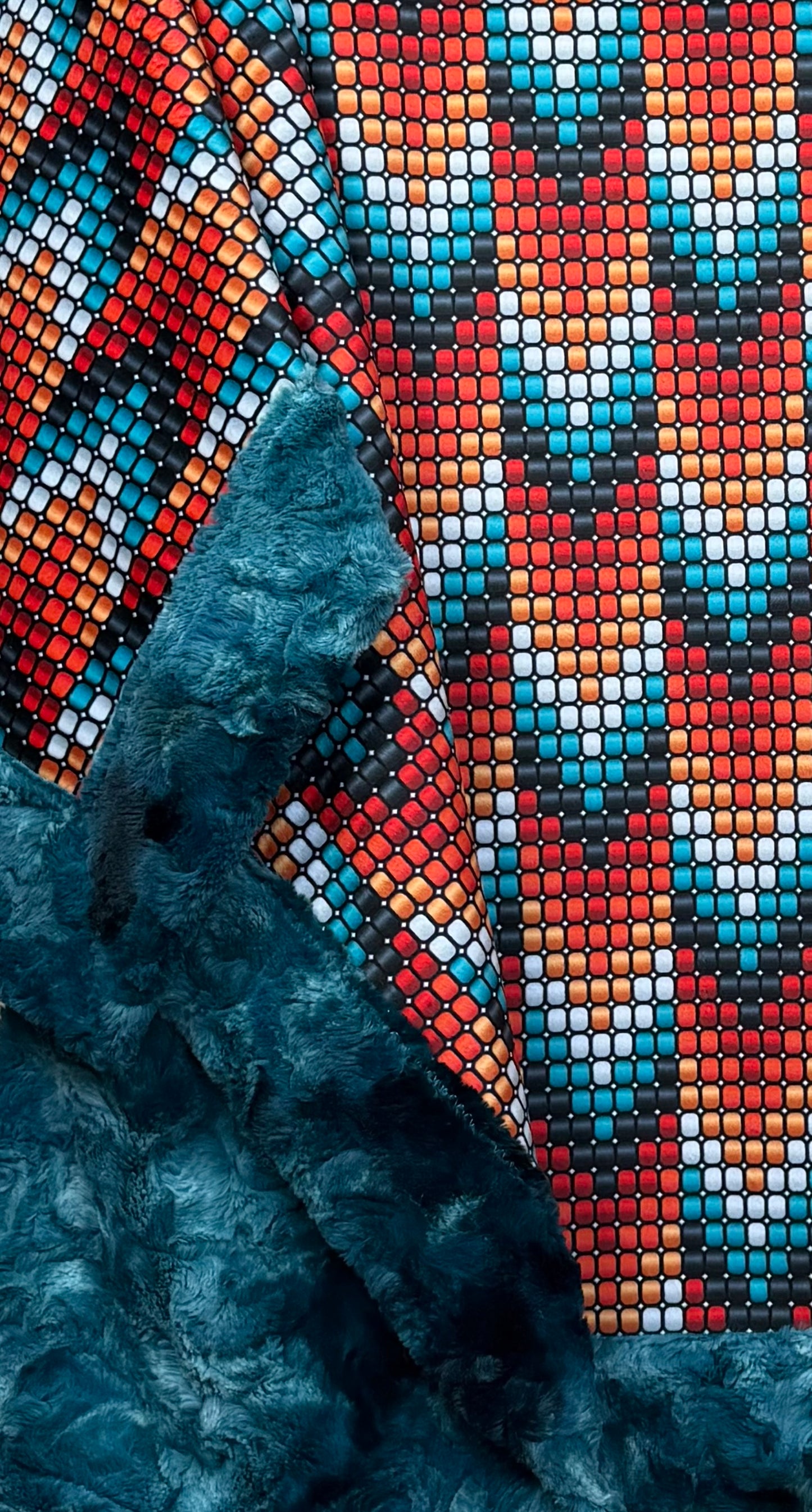 Boho Beads Tribal Arrows on Mallard Luxe Large 55x79 Minky Blanket
