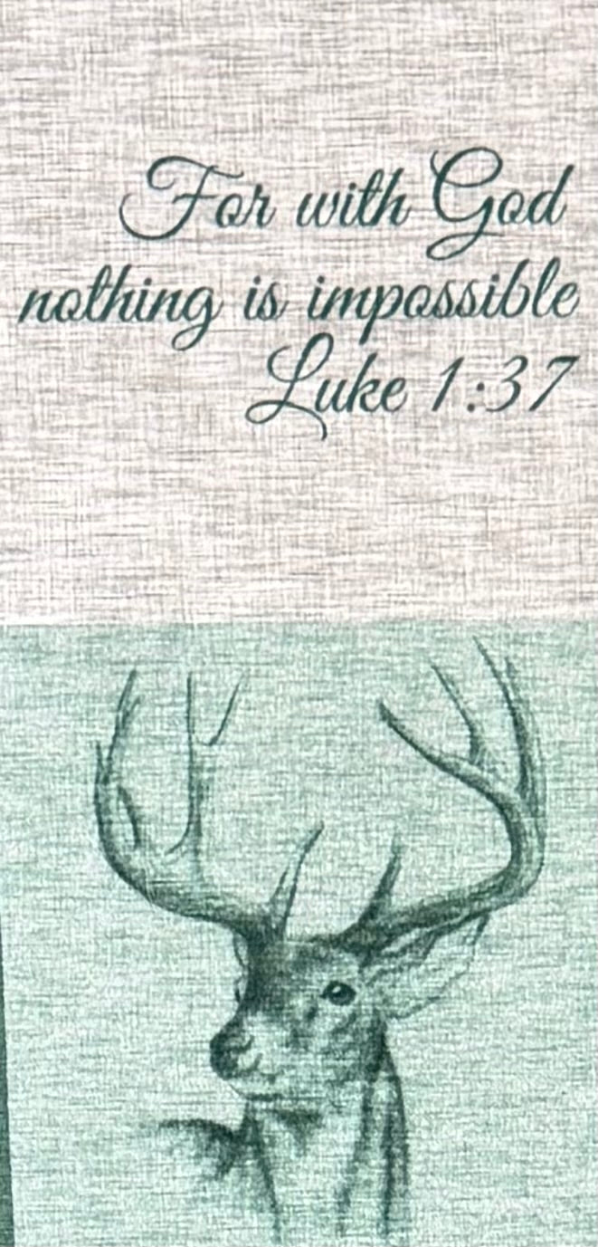 For With God Nothing is Impossible Luke 1:37 Large 55x79 Minky Blanket