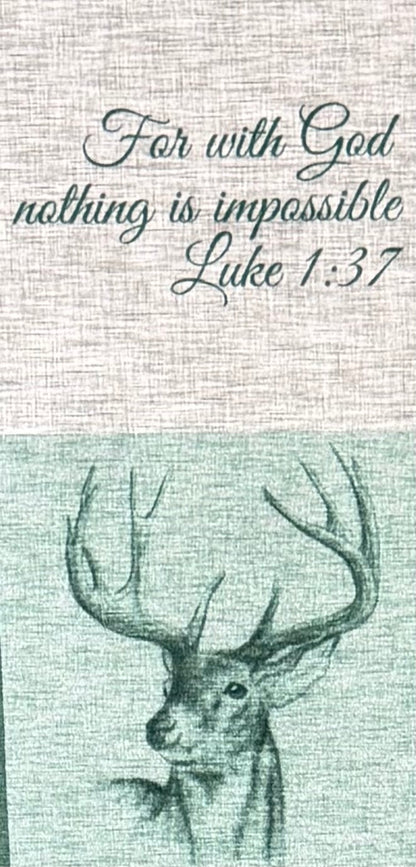 For With God Nothing is Impossible Luke 1:37 Large 55x79 Minky Blanket
