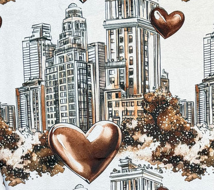 City in Love on Pinecone Luxe Large 56x79 Minky Blanket