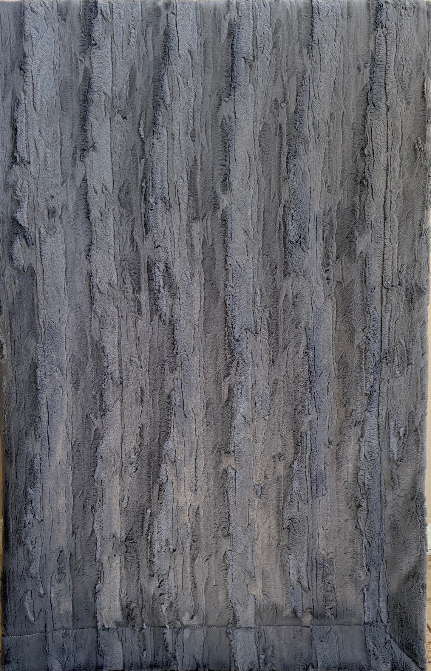 Silver Gray Double Luxe X-Wide Large 60x79 Minky Blanket