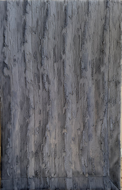 Silver Gray Double Luxe X-Wide Large 60x79 Minky Blanket
