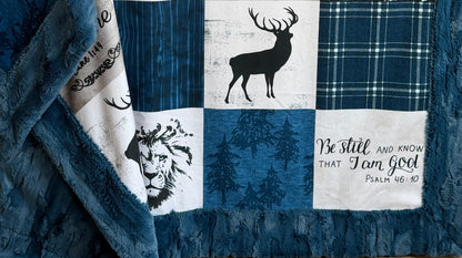 The Mighty One on Poseidon Luxe Large 55x79 Minky Blanket