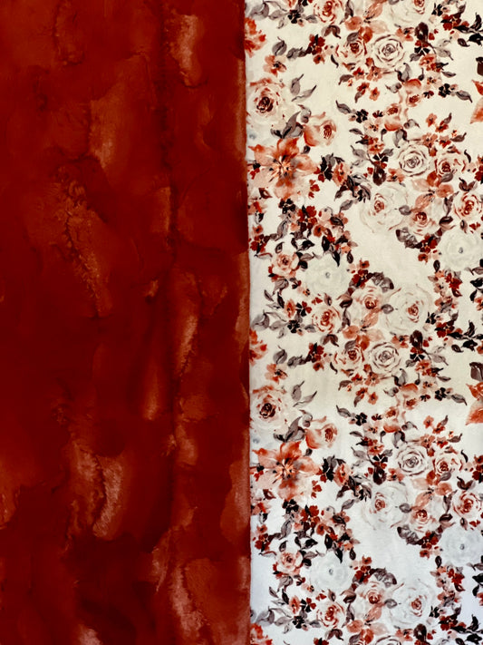 Vintage Autumn on Spice Luxe Hide Minky Blanket - Large Throw 53x65